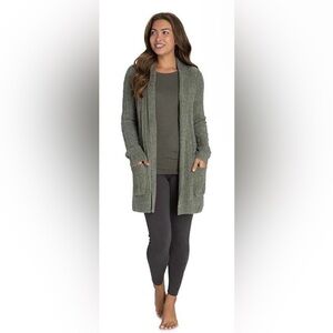 Barefoot Dreams Cozy Chic Hooded Cardigan- Olive Green